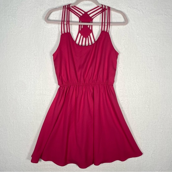 Altar'd State Dress Womens Size Small Hot Pink Mini Strap Sleeveless‎ Spring - Picture 1 of 10